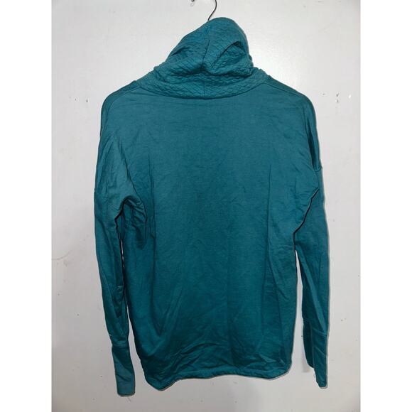 Teal Soffe Funnel Neck Cowl Pull Over Sweatshirt Athletic Jacket Size L - Picture 3 of 4